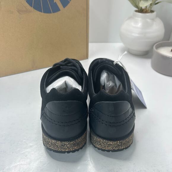 Birkenstock Honnef Low Suede Leather Sneaker Black 1019328 Women 8/Men 6 - Picture 3 of 10